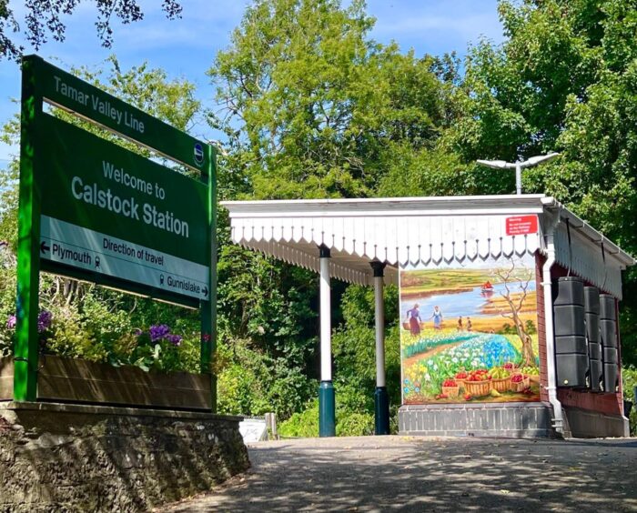 Calstock train station in Cornwall